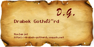Drabek Gothárd névjegykártya
